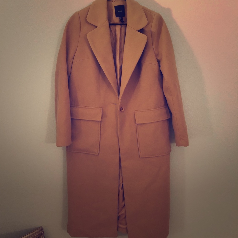 Tea Length Faux Suede Coat! Perfect Condition.